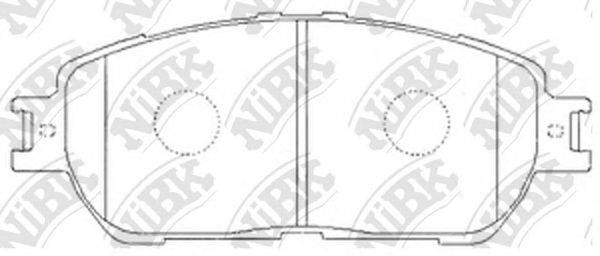 Комплект гальмівних колодок, дискове гальмо NIBK PN1480