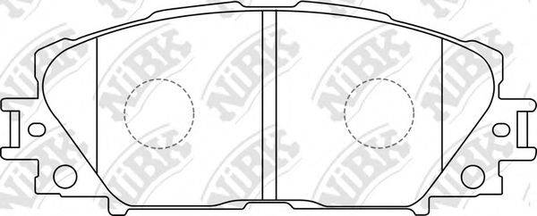 Комплект гальмівних колодок, дискове гальмо NIBK PN1508