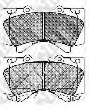 Комплект гальмівних колодок, дискове гальмо NIBK PN1541