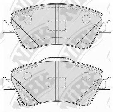 Комплект гальмівних колодок, дискове гальмо NIBK PN1835