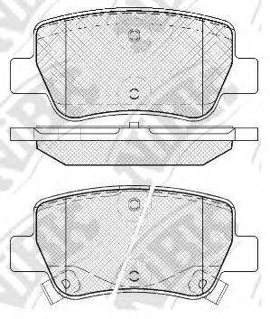 Комплект гальмівних колодок, дискове гальмо NIBK PN1838