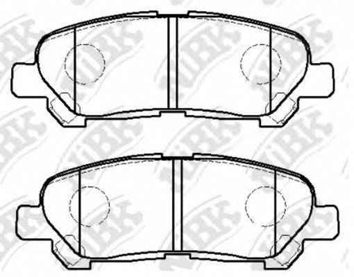 Комплект гальмівних колодок, дискове гальмо NIBK PN1848