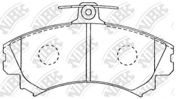 Комплект гальмівних колодок, дискове гальмо NIBK PN3090