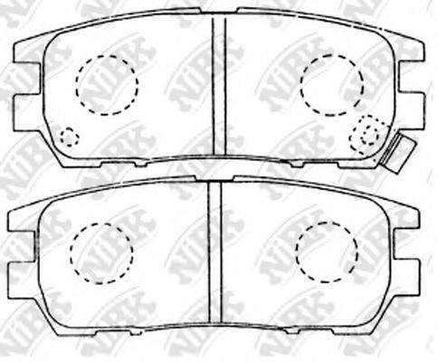 Комплект гальмівних колодок, дискове гальмо NIBK PN3280