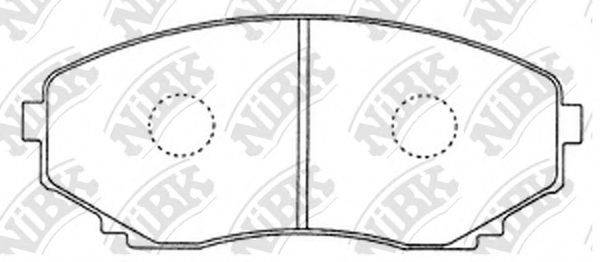 Комплект гальмівних колодок, дискове гальмо NIBK PN5376
