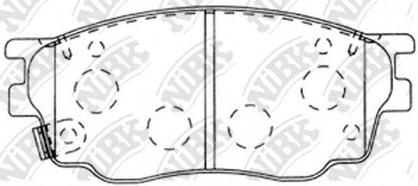 Комплект гальмівних колодок, дискове гальмо NIBK PN5483