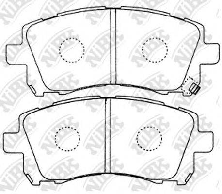 Комплект гальмівних колодок, дискове гальмо NIBK PN7390