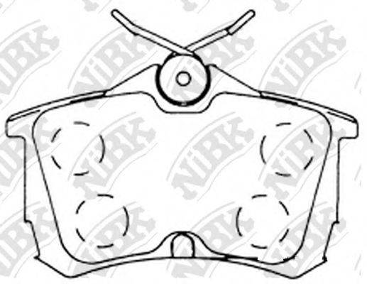 Комплект гальмівних колодок, дискове гальмо NIBK PN8109