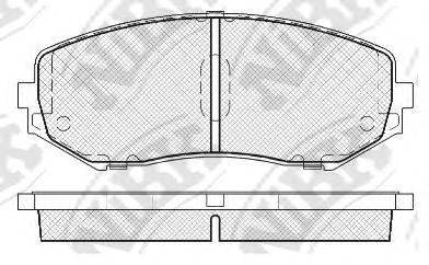 Комплект гальмівних колодок, дискове гальмо NIBK PN9802