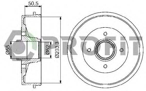 Гальмівний барабан PROFIT 5020-0072
