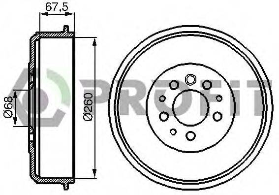 Гальмівний барабан PROFIT 5020-0100