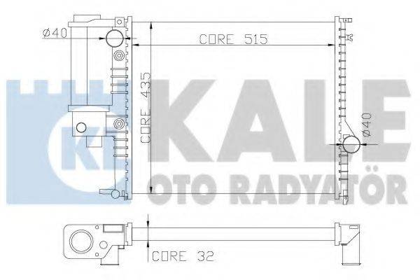 Радіатор, охолодження двигуна KALE OTO RADYATOR 348900