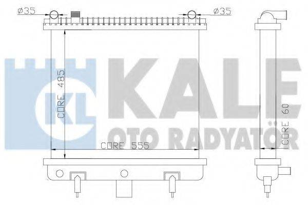 Радіатор, охолодження двигуна KALE OTO RADYATOR 350500