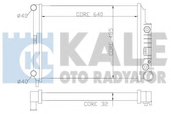 Радіатор, охолодження двигуна KALE OTO RADYATOR 351600