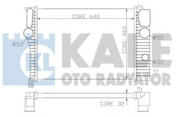 Радіатор, охолодження двигуна KALE OTO RADYATOR 351900