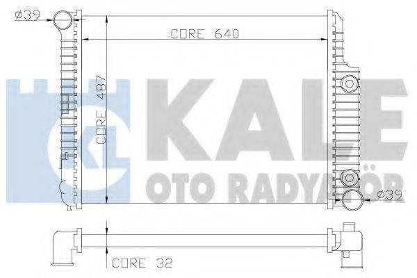 Радіатор, охолодження двигуна KALE OTO RADYATOR 352000