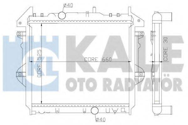 Радіатор, охолодження двигуна KALE OTO RADYATOR 352600