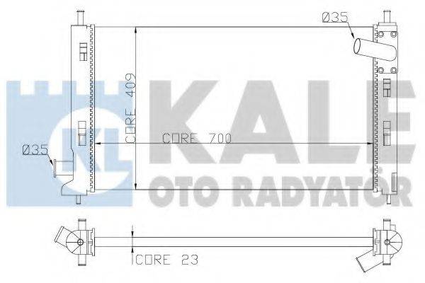 Радіатор, охолодження двигуна KALE OTO RADYATOR 362100