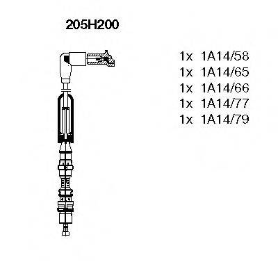 Комплект дротів запалення BREMI 205H200