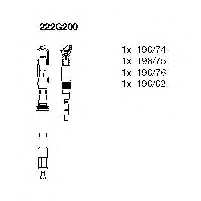 Комплект дротів запалення BREMI 222G200