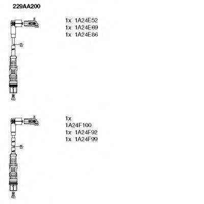 Комплект дротів запалення BREMI 229AA200