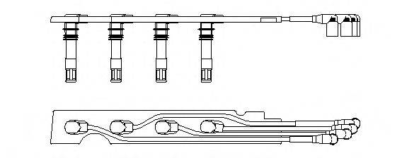 Комплект дротів запалення BREMI 968G100