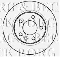 гальмівний диск BORG & BECK BBD4387