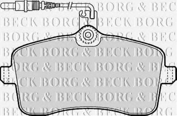 Комплект гальмівних колодок, дискове гальмо BORG & BECK BBP1897