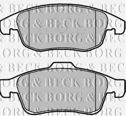 Комплект гальмівних колодок, дискове гальмо BORG & BECK BBP2069