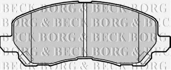 Комплект гальмівних колодок, дискове гальмо BORG & BECK BBP2173