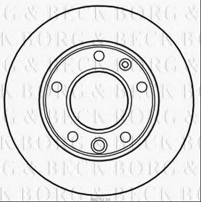 гальмівний диск BORG & BECK BBD5134