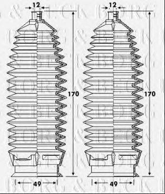 Пильовик, рульове управління BORG & BECK BSG3406