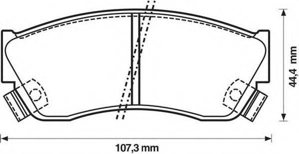 Комплект гальмівних колодок, дискове гальмо JURID 572179J