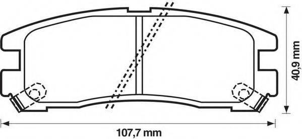 Комплект гальмівних колодок, дискове гальмо JURID 572186J