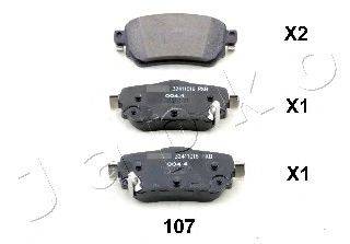 Комплект гальмівних колодок, дискове гальмо JAPKO 51107