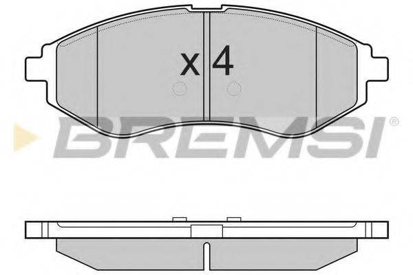 Комплект гальмівних колодок, дискове гальмо BREMSI BP3111