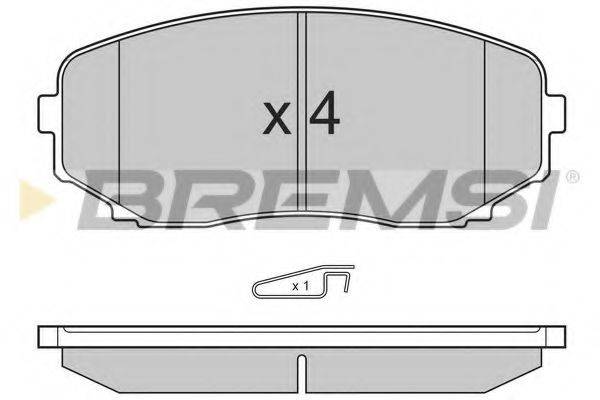 Комплект гальмівних колодок, дискове гальмо BREMSI BP3332