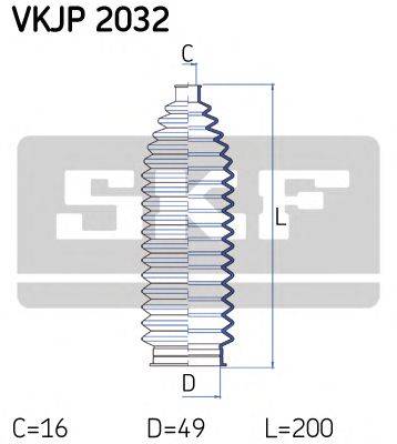 Комплект пильника, рульове управління SKF VKJP 2032