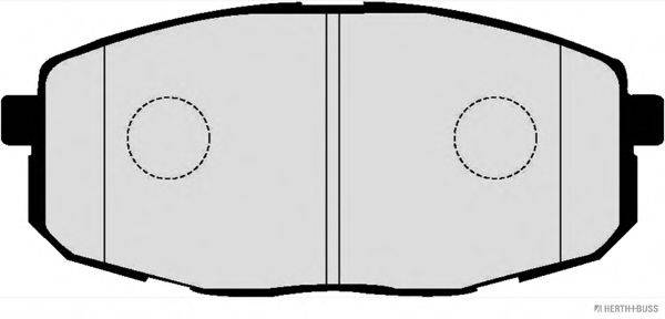 Комплект гальмівних колодок, дискове гальмо HERTH+BUSS JAKOPARTS J3600330