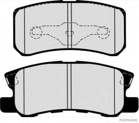 Комплект гальмівних колодок, дискове гальмо HERTH+BUSS JAKOPARTS J3615010
