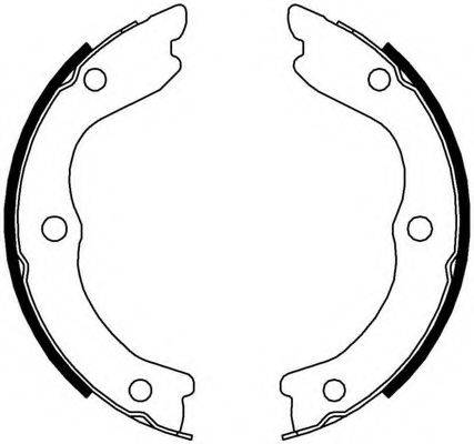 Комплект гальмівних колодок, стоянкова гальмівна система FERODO FSB4004
