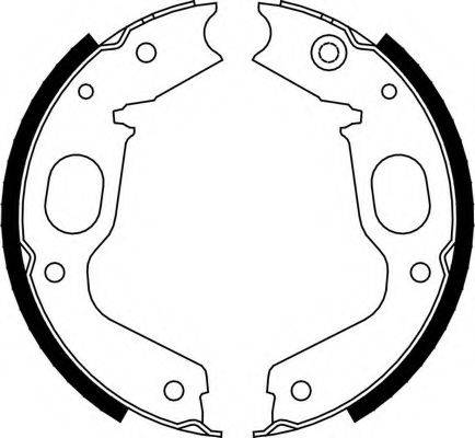 Комплект гальмівних колодок, стоянкова гальмівна система FERODO FSB663