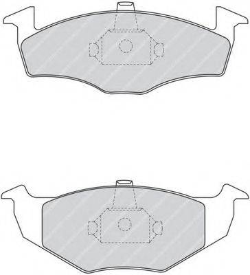 Комплект гальмівних колодок, дискове гальмо FERODO FDB1101
