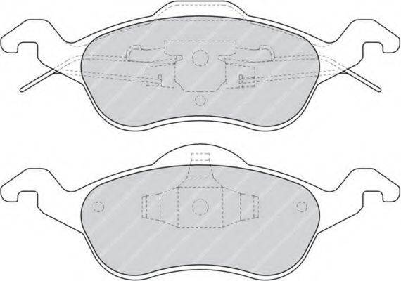 Комплект гальмівних колодок, дискове гальмо FERODO FDB1318