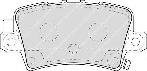 Комплект гальмівних колодок, дискове гальмо FERODO FDB1862