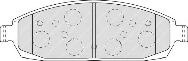 Комплект гальмівних колодок, дискове гальмо FERODO FDB4002