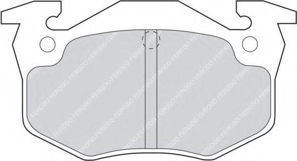 Комплект гальмівних колодок, дискове гальмо FERODO FDB558