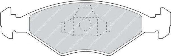 Комплект гальмівних колодок, дискове гальмо FERODO FDB896