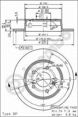 гальмівний диск BREMBO 08.5178.31