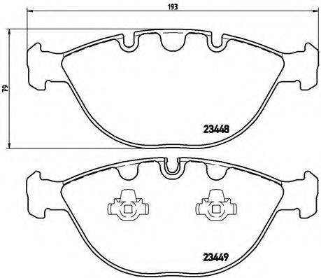 Комплект гальмівних колодок, дискове гальмо BREMBO P 06 028